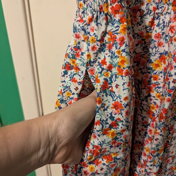 Old Navy floral dress with crew neck and back cutout - Picture 3 of 7